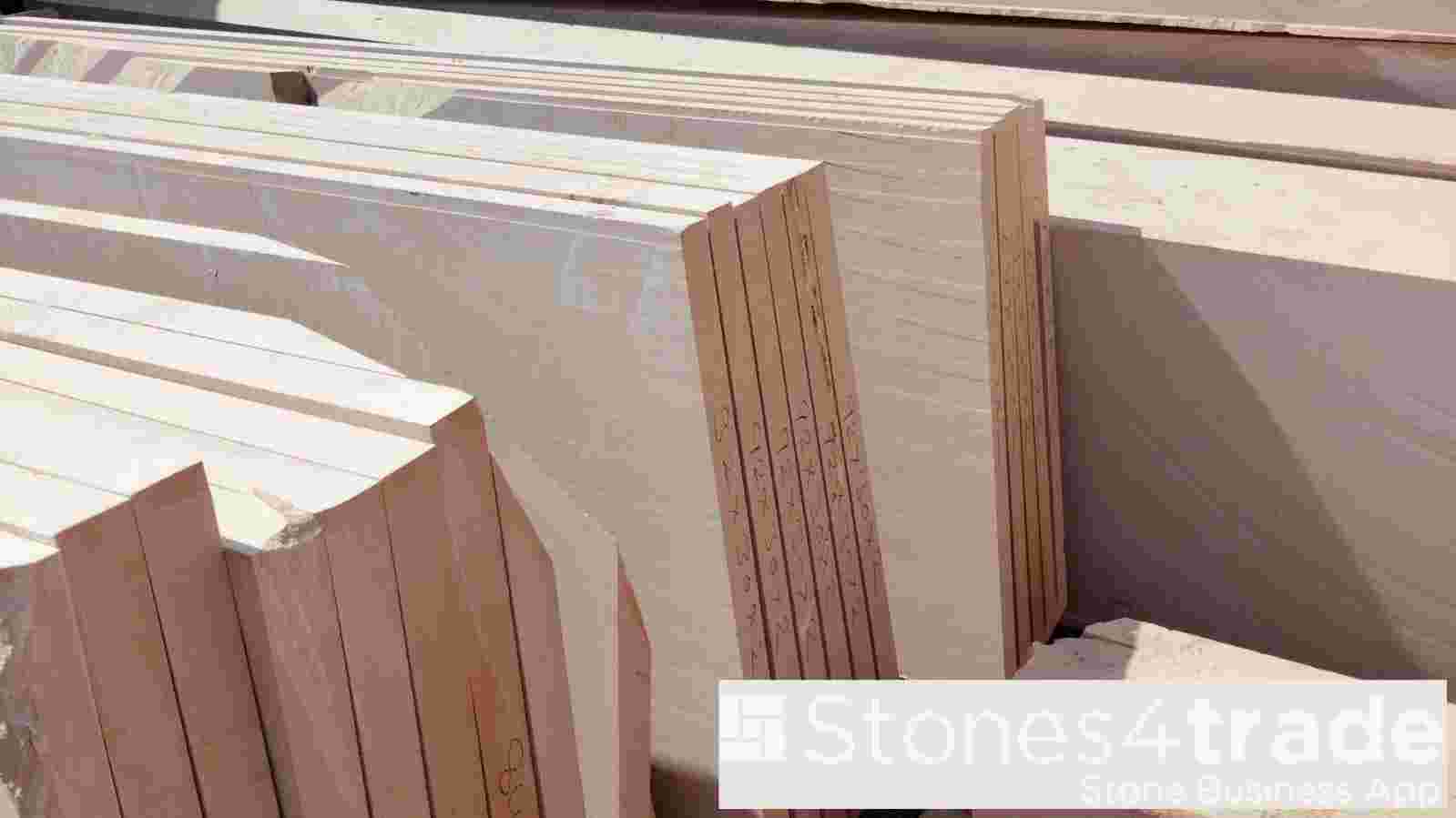 SAND STON  Blocks Slabs Natural Natural Rough Machine Cut bayana rajasthan india Stone4trade
